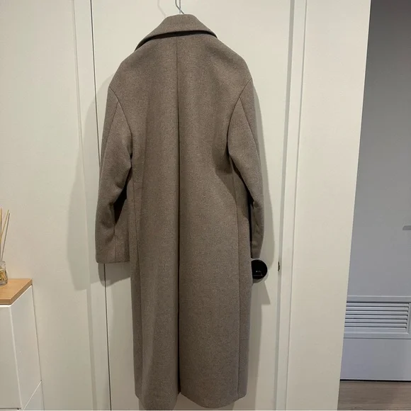 Mango taupe / brown oversized wool coat - XS - Picture 8 of 12